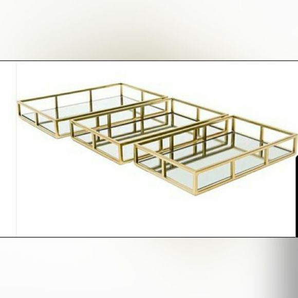 Gold Ciaphus Tray - Set of 3 - Picture 7 of 8